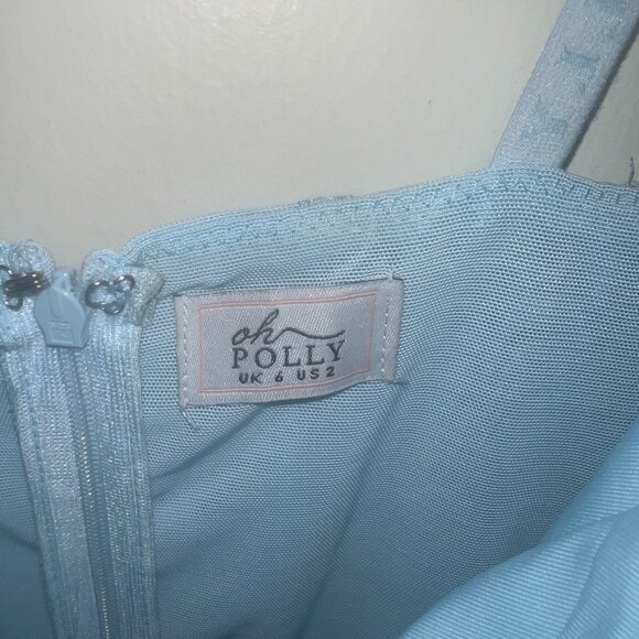 Oh Polly Baby Blue Corset Mini Dress Size 2 - Picture 5 of 10